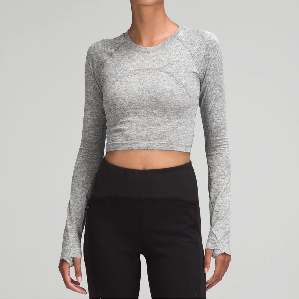 lululemon athletica Gray Long Sleeve Tee Swiftly Tech size 6